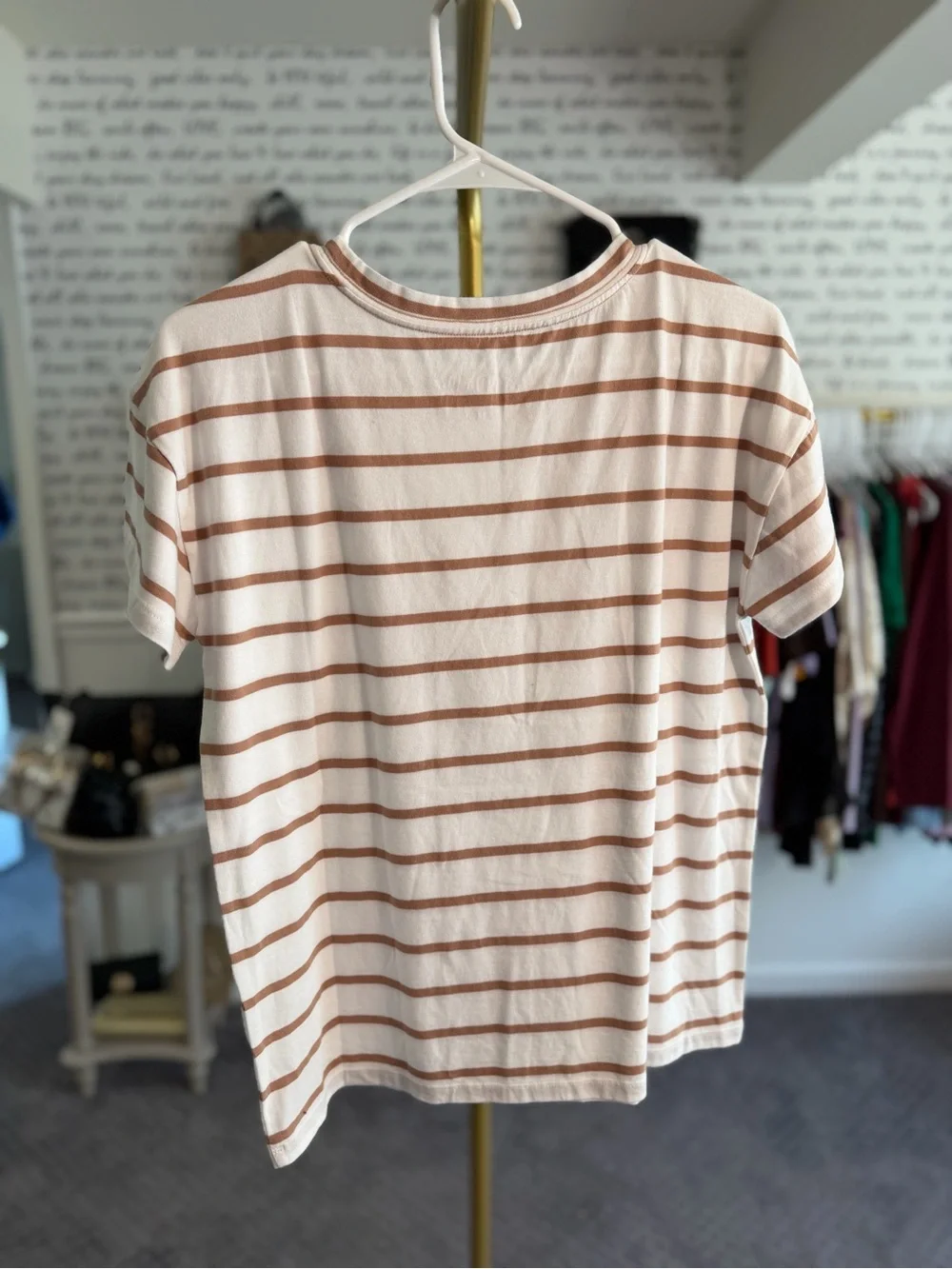 AnyBody Essentials Cotton Striped T-Shirt
